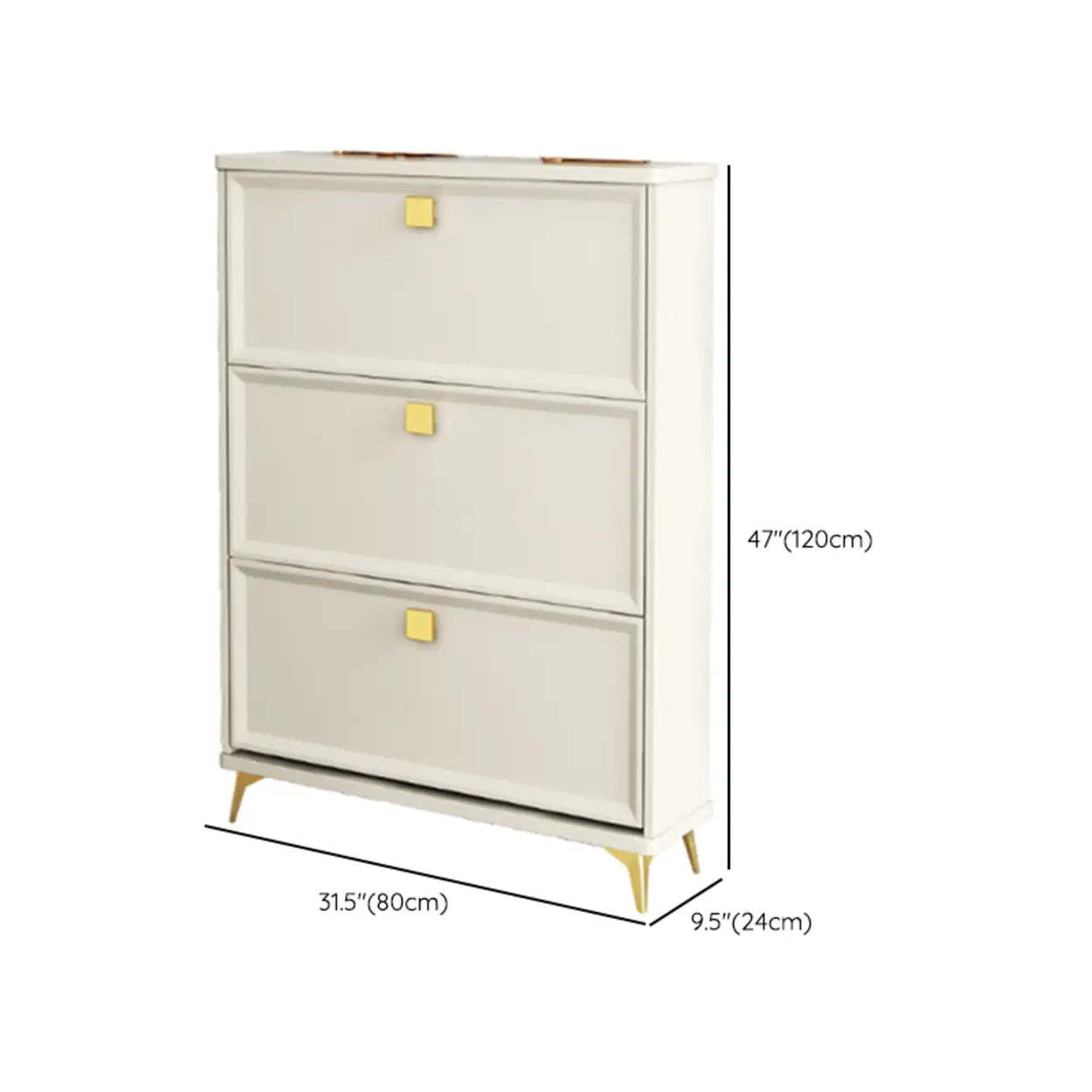 Nordic Tall White Wood Hallway Shoe Cabinet