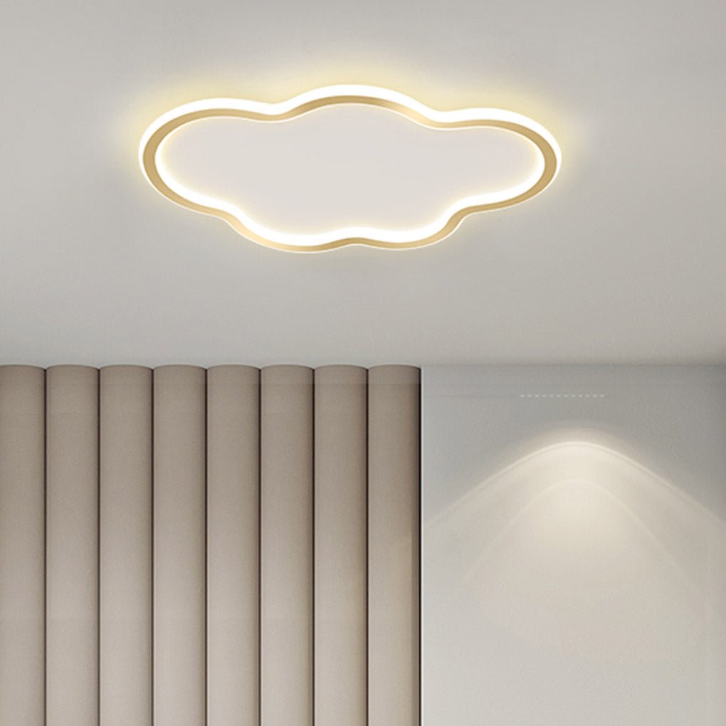 Lighom nordic cloud ultra-thin white flush mount lighting in acrylic — Warm White (3000K)