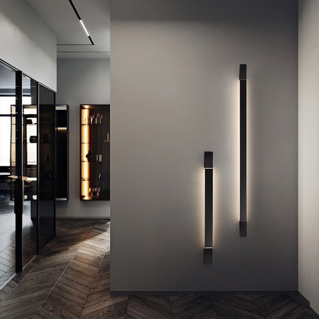 Nordic Ultra-thin Long Strip LED Bedside Background Wall Rotatable Wall Lamp-Lighom