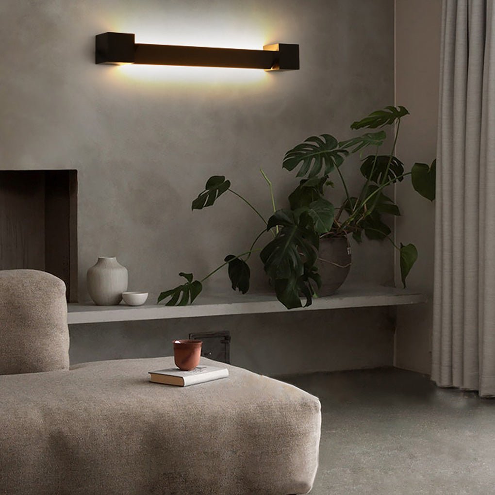 Nordic Ultra-thin Long Strip LED Bedside Background Wall Rotatable Wall Lamp-Lighom