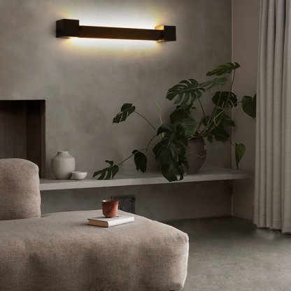 Nordic Ultra-thin Long Strip LED Bedside Background Wall Rotatable Wall Lamp-Lighom