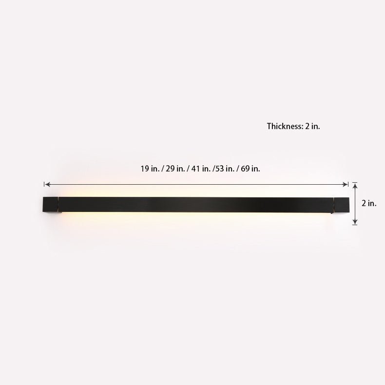 Nordic Ultra-thin Long Strip LED Bedside Background Wall Rotatable Wall Lamp-Lighom