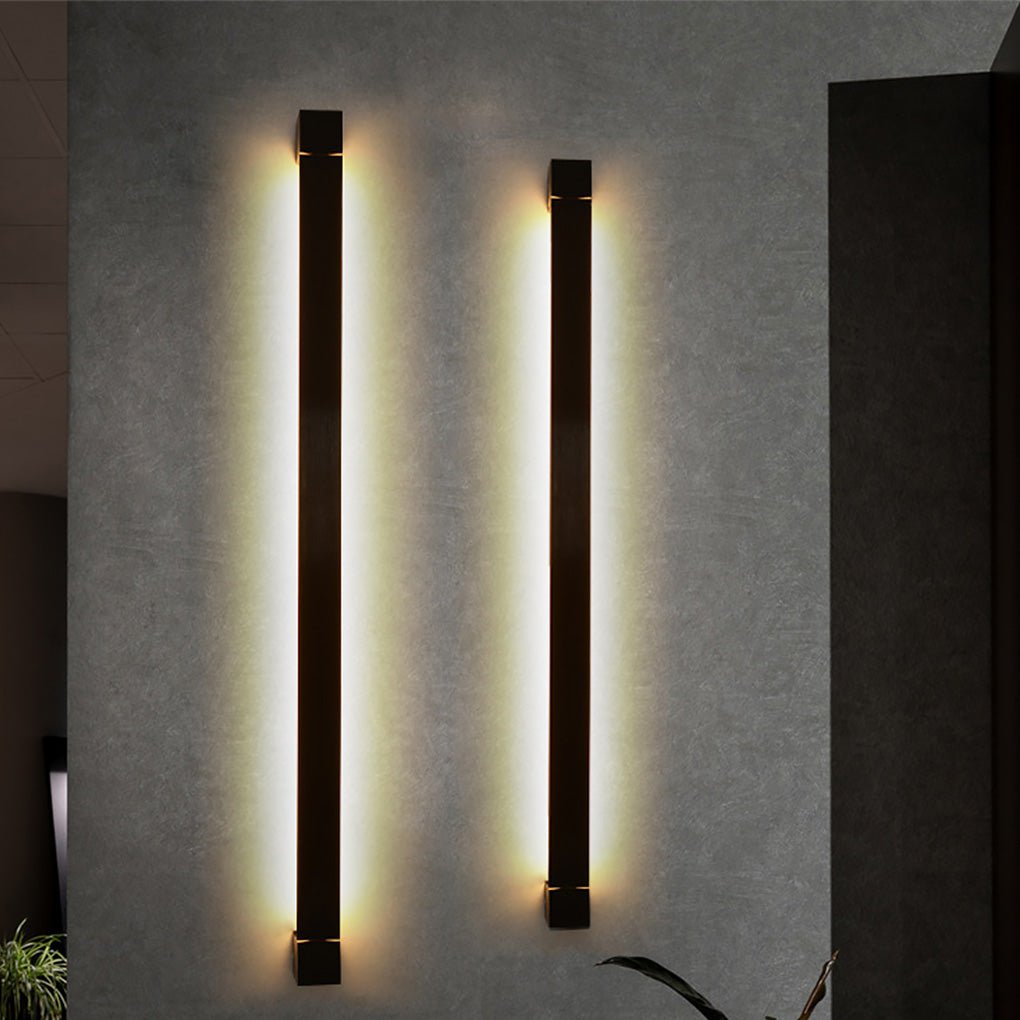 Nordic Ultra-thin Long Strip LED Bedside Background Wall Rotatable Wall Lamp-Lighom