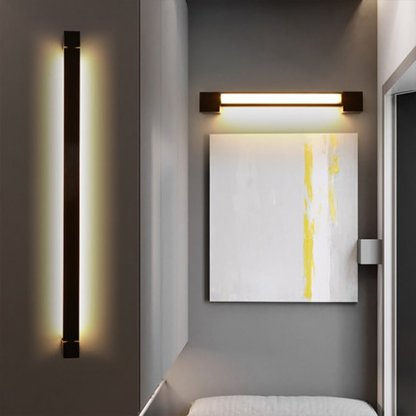 Nordic Ultra-thin Long Strip LED Bedside Background Wall Rotatable Wall Lamp-Lighom