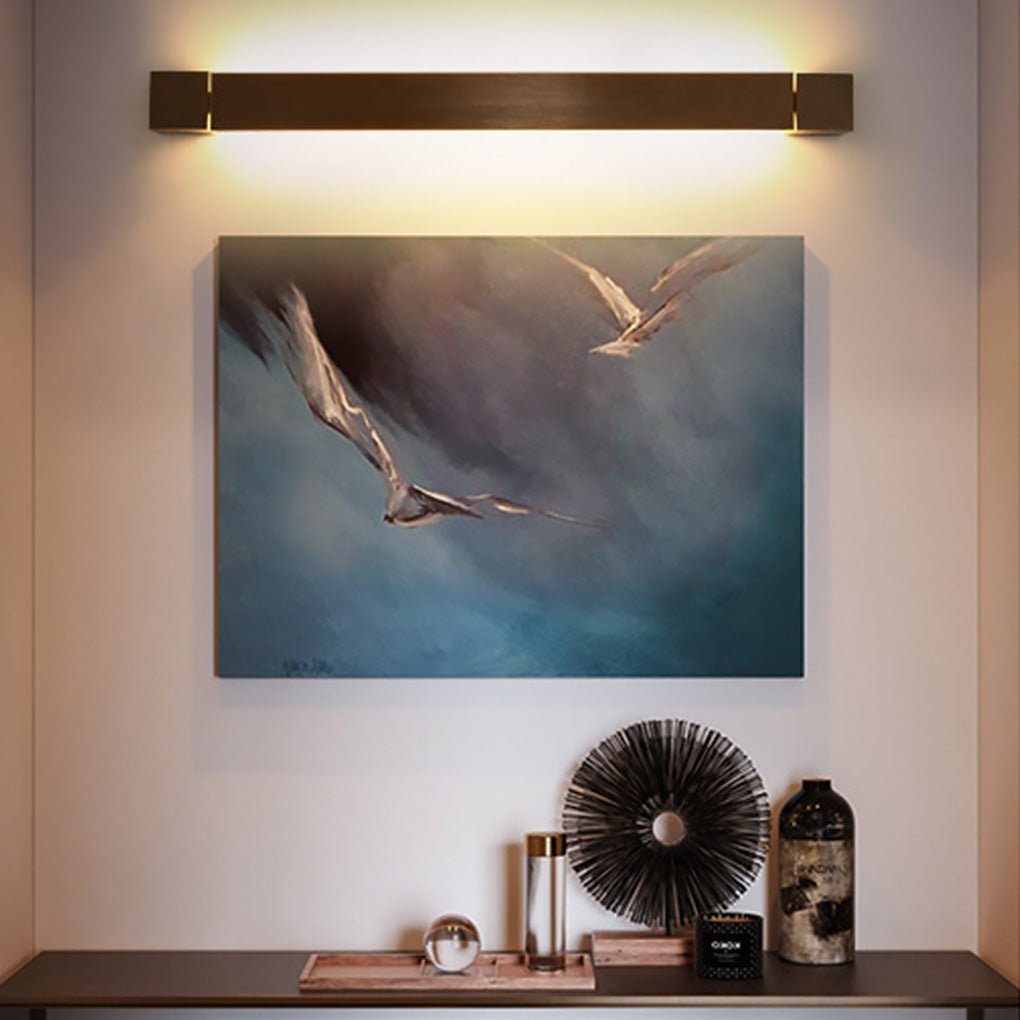 Nordic Ultra-thin Long Strip LED Bedside Background Wall Rotatable Wall Lamp-Lighom