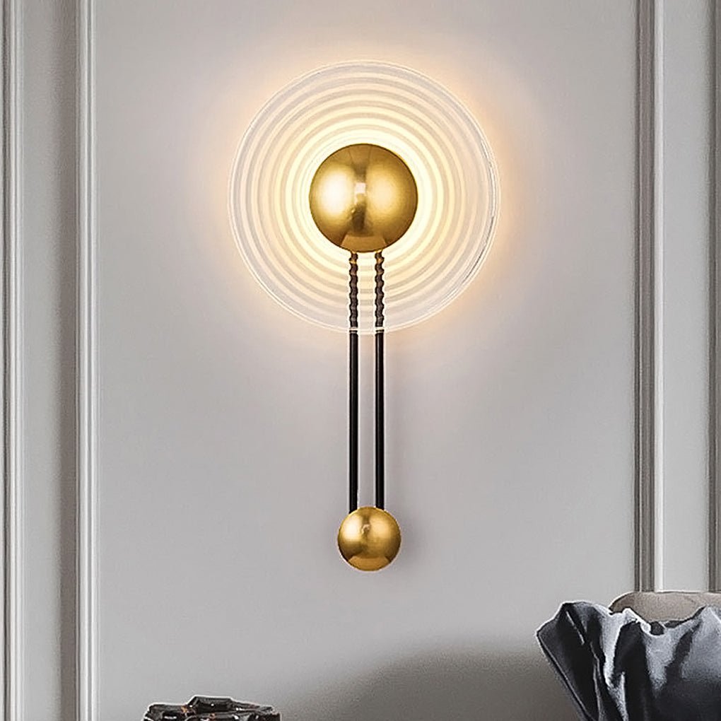 Nordic Unique Corrugated Ripple Glass Ins Aisle Bedside Decorative LED Wall Lamp-Lighom