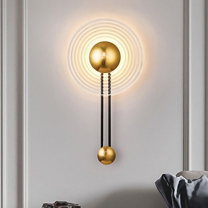 Nordic Unique Corrugated Ripple Glass Ins Aisle Bedside Decorative LED Wall Lamp-Lighom