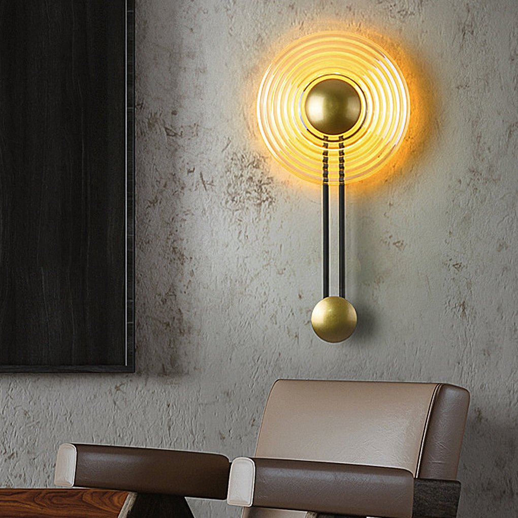 Nordic Unique Corrugated Ripple Glass Ins Aisle Bedside Decorative LED Wall Lamp-Lighom