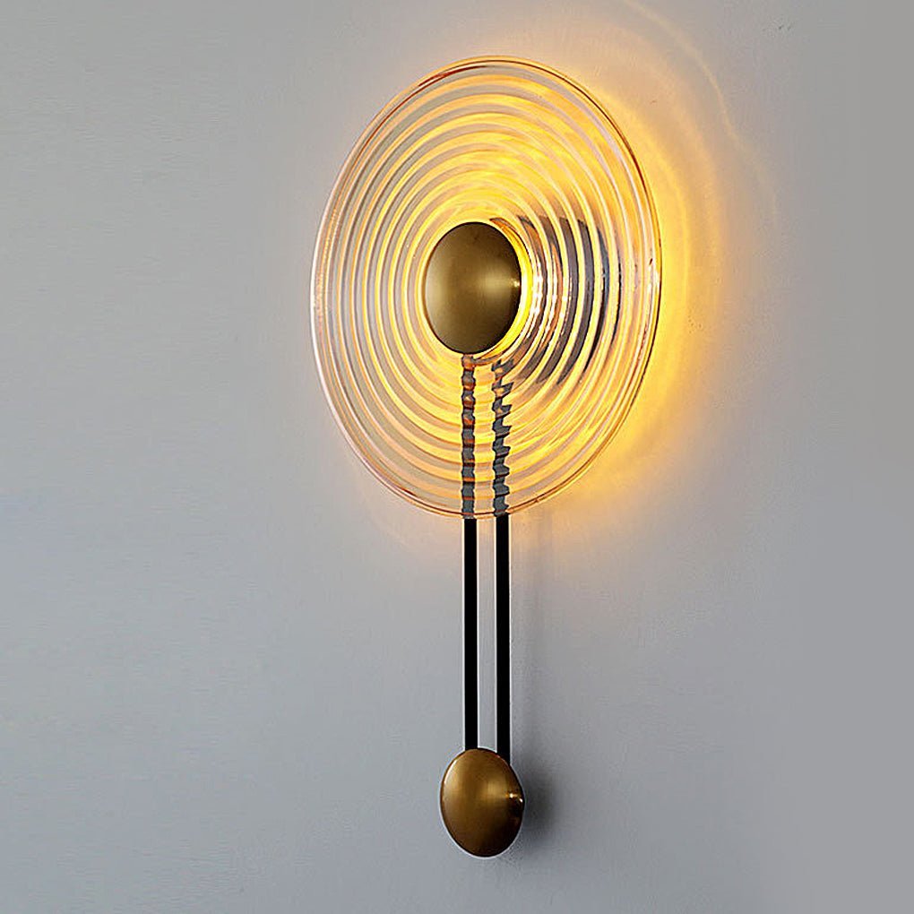 Nordic Unique Corrugated Ripple Glass Ins Aisle Bedside Decorative LED Wall Lamp-Lighom