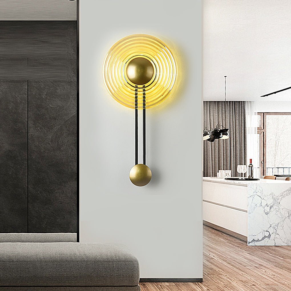 Nordic Unique Corrugated Ripple Glass Ins Aisle Bedside Decorative LED Wall Lamp-Lighom