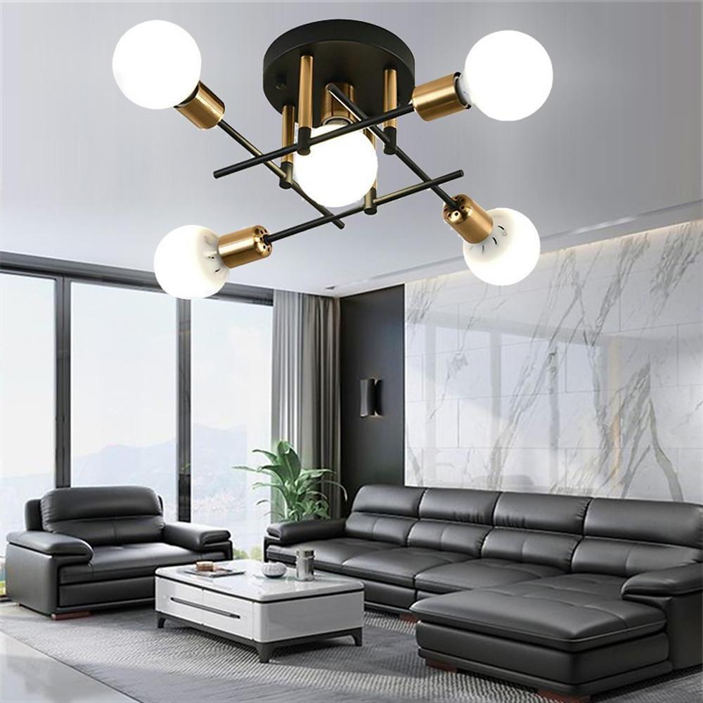 Geometric Artistic LED Country Nordic Ceiling Lights Flush Mount Lighting-Lighom