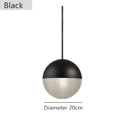 Nordic Round Ball Glass LED Pendant Light — Brass