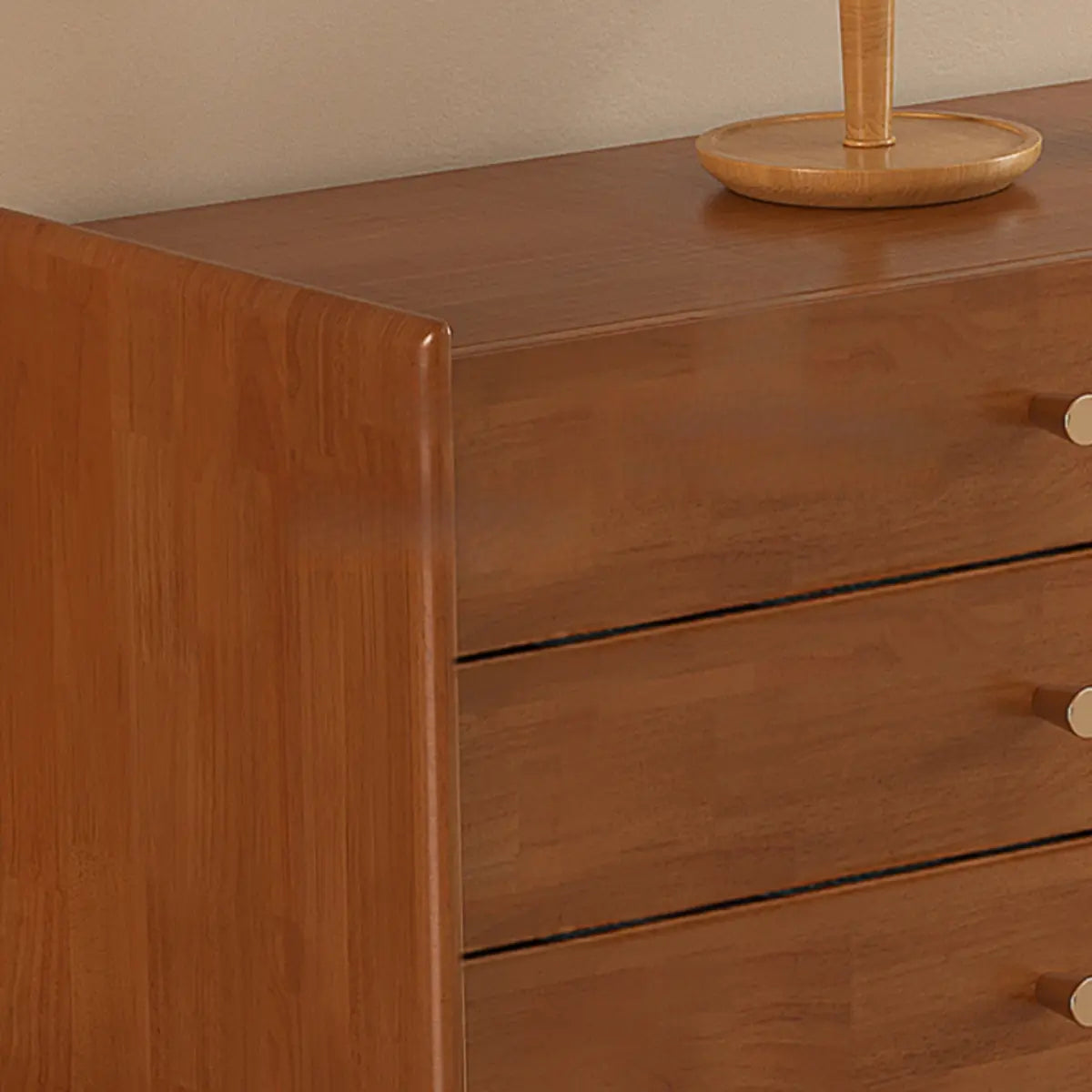 Nut-Brown Oak Medium Wood TV Stand with Storage — Nut-Brown