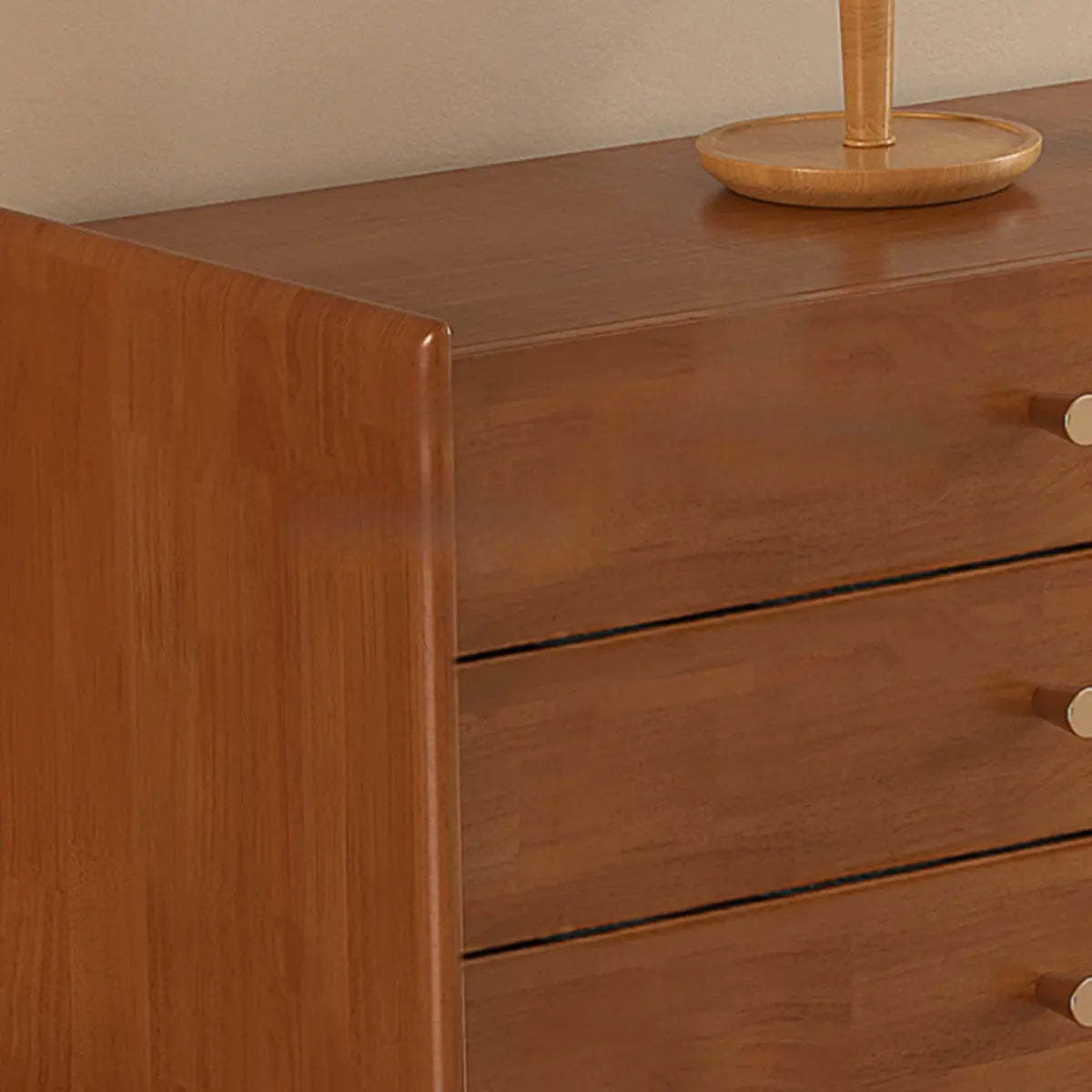Nut-Brown Oak Medium Wood TV Stand with Storage — Nut-Brown