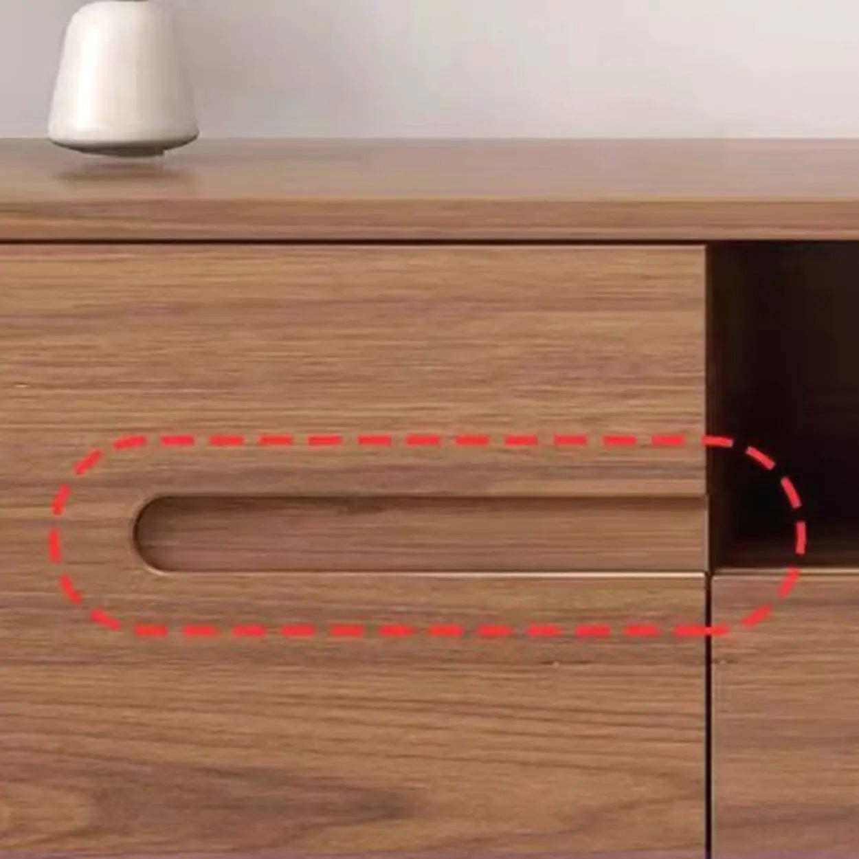 Nut-Brown Wood Parlor Drawer TV Stand — Nut-Brown