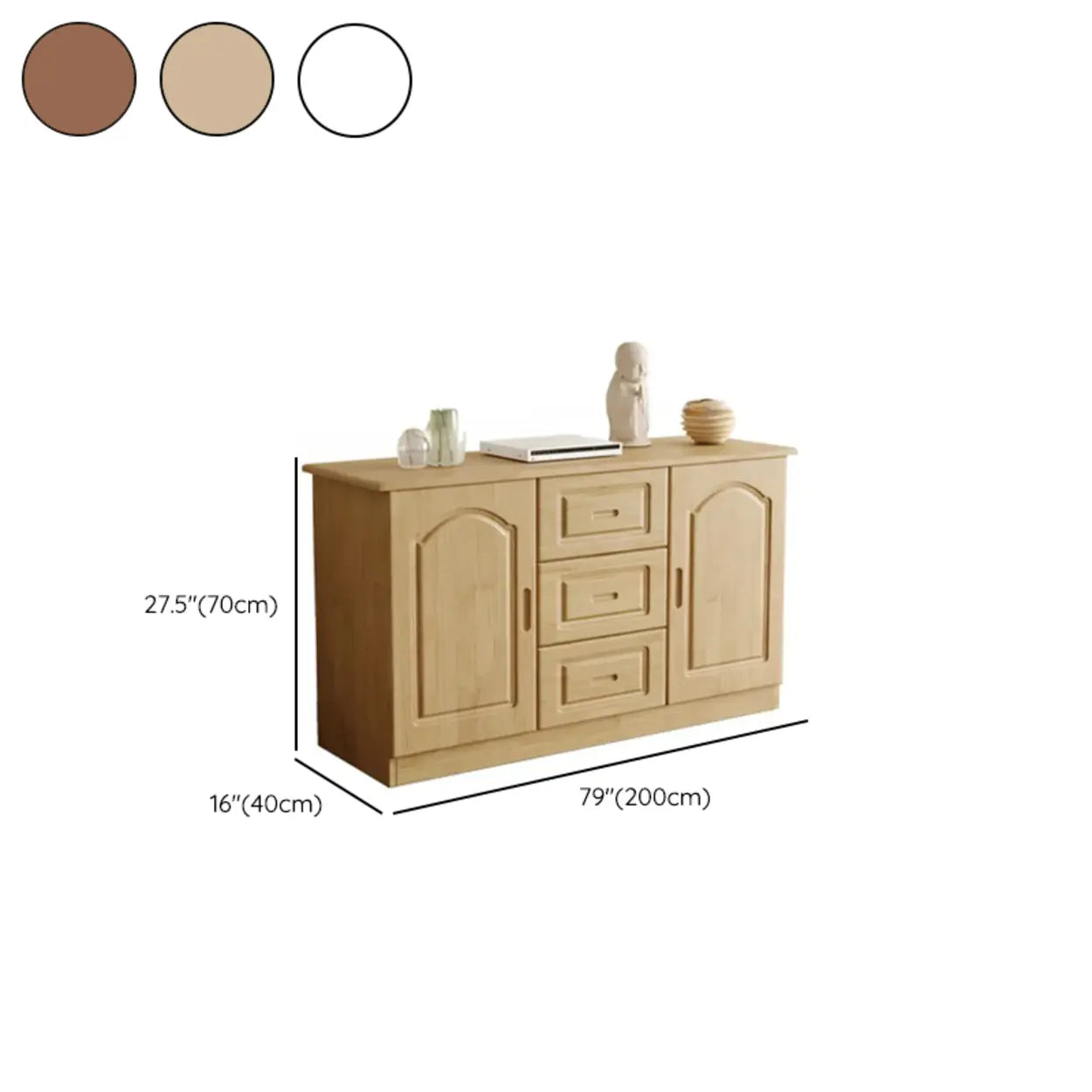 Nut-Brown Wood Drawer Rectangle TV Stand