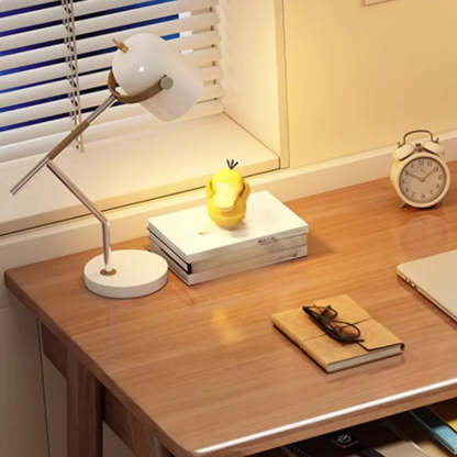 Nut-Brown Wood Drawer Computer Desk — Nut-Brown / Table Only