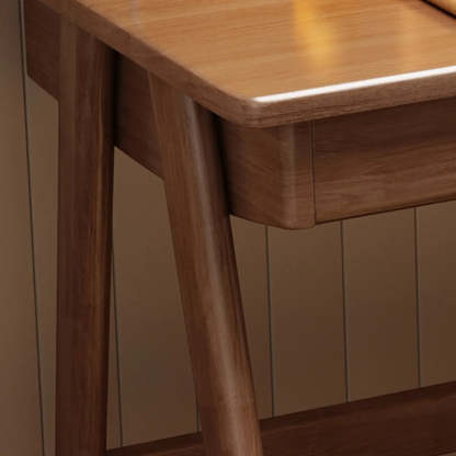 Nut-Brown Wood Drawer Computer Desk — Nut-Brown / Table Only