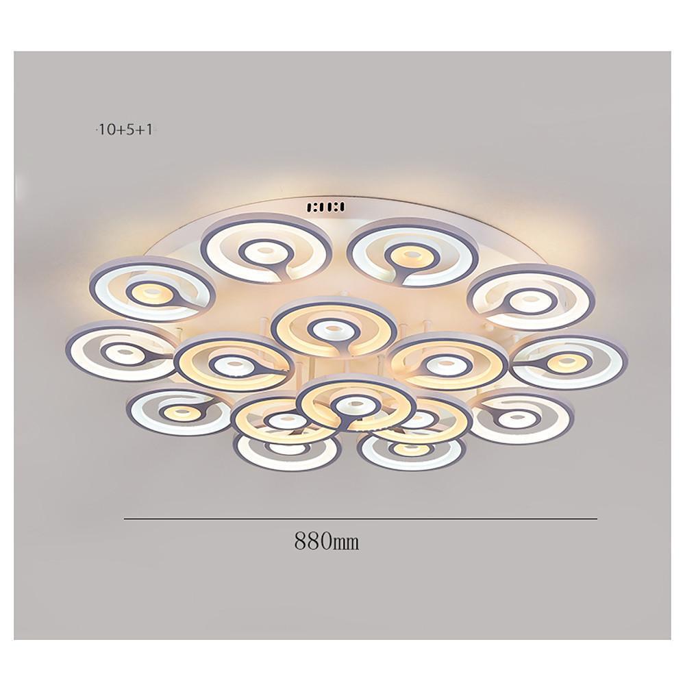 Round Flower Shaped LED Modern Flush Mount Lighting Ceiling Lights Hanging Light-Lighom
