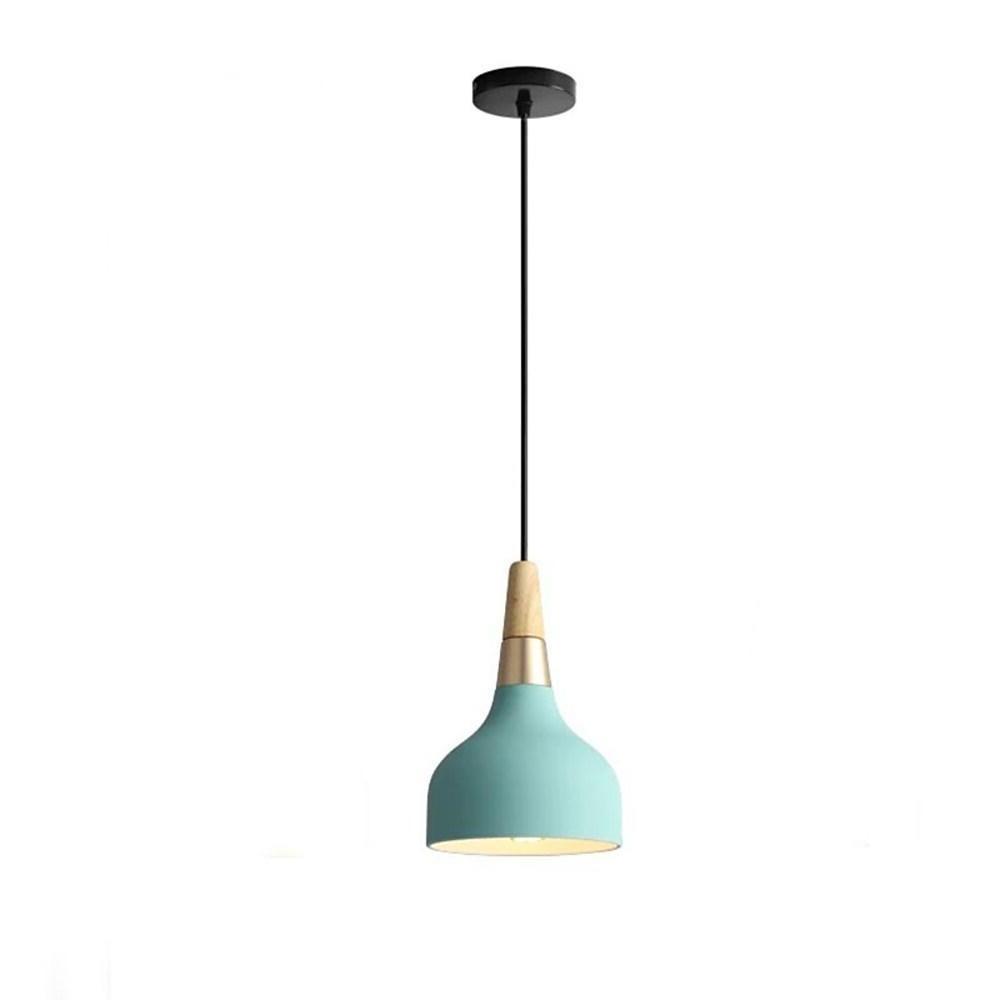 Wood Bamboo Metal LED Modern Island Pendant
