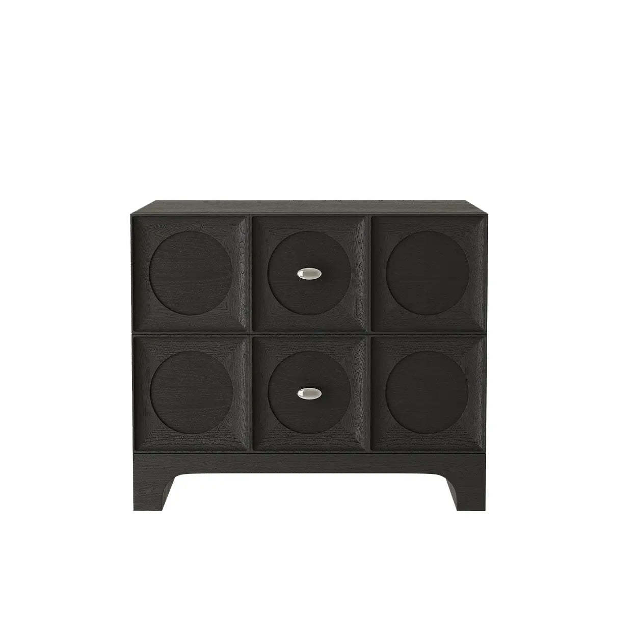 Lighom modern rectangular 2-drawer wood nightstands in wood metal glass