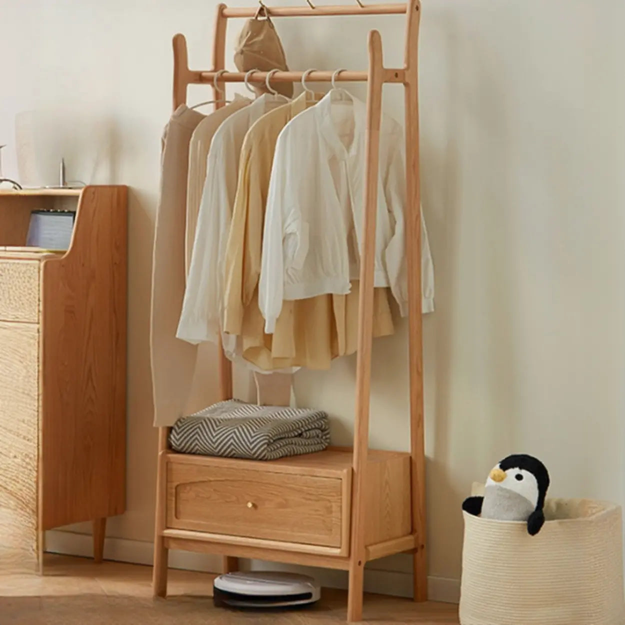 Modern coat drawer wood metal hall trees & coat racks, Lighom