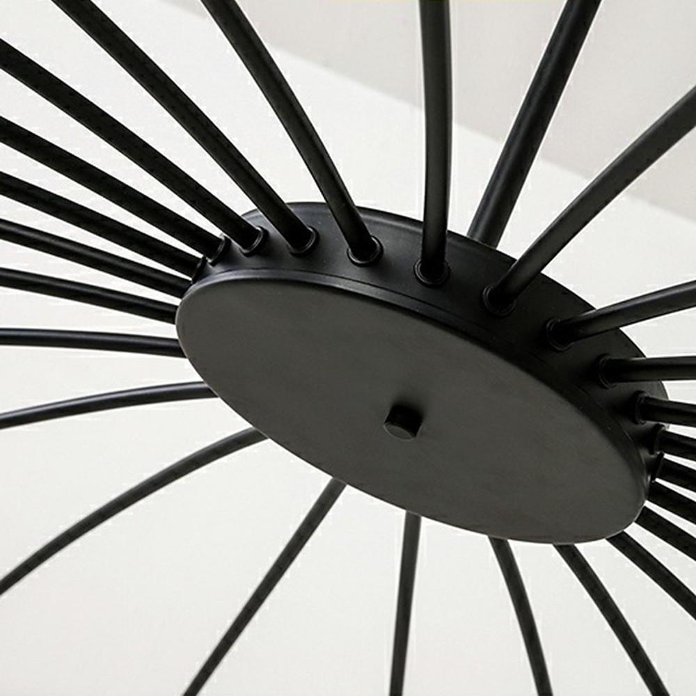 Linear Sputnik Chandelier - Black Metal,  12 Light, Modern Hanging Lights-Lighom