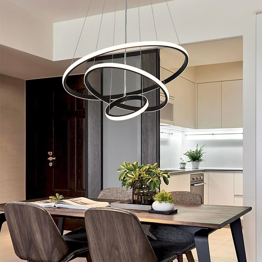 3 Ring Design Pendant Lighting Acrylic Aluminum Pendant Unique LED Ceiling Light-Lighom