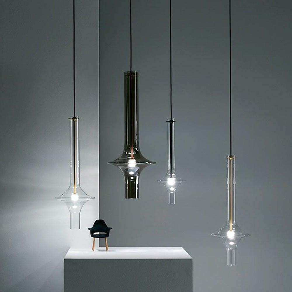 Modern Glass Metal Industrial Pendant