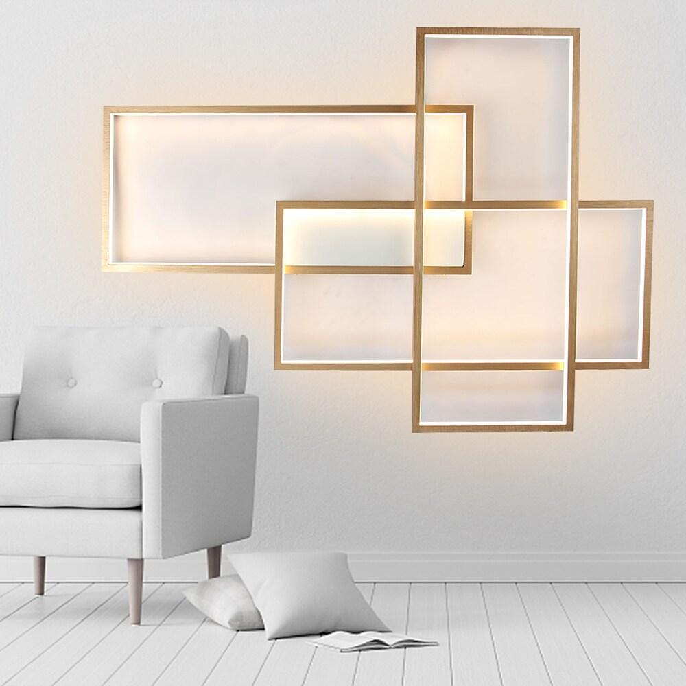 Overlapping Aluminum Flush Mount Light