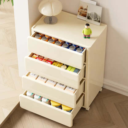 Off-White Acrylic Minimalist Storage Chest