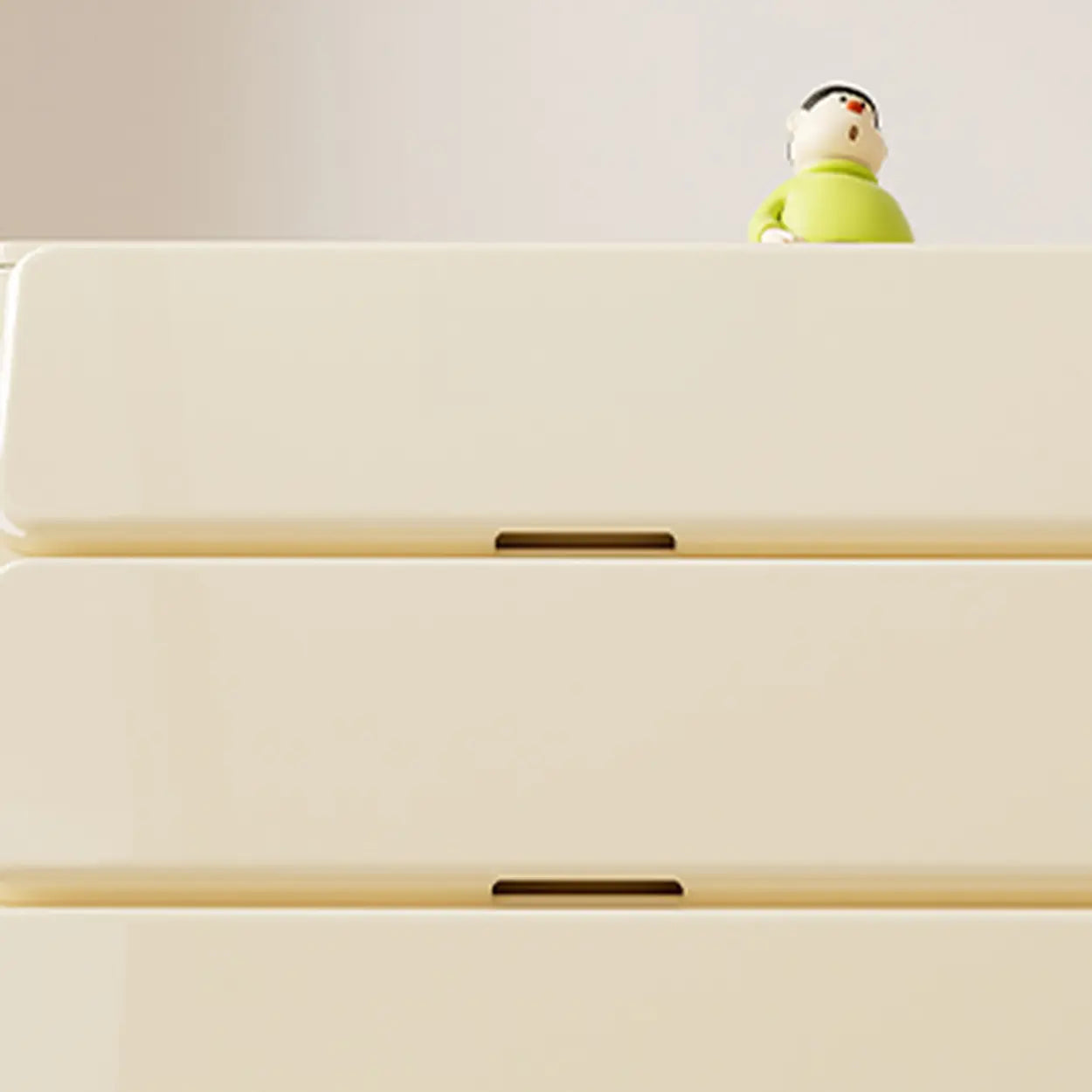 Off-White Acrylic Minimalist Storage Chest