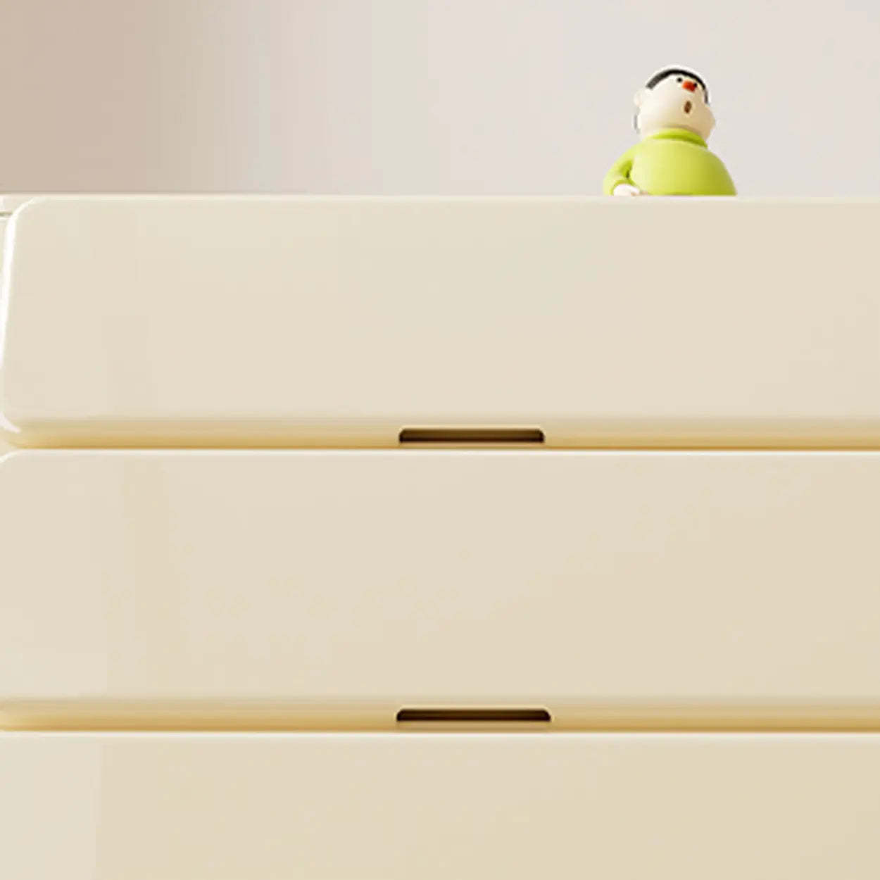 Off-White Acrylic Minimalist Storage Chest