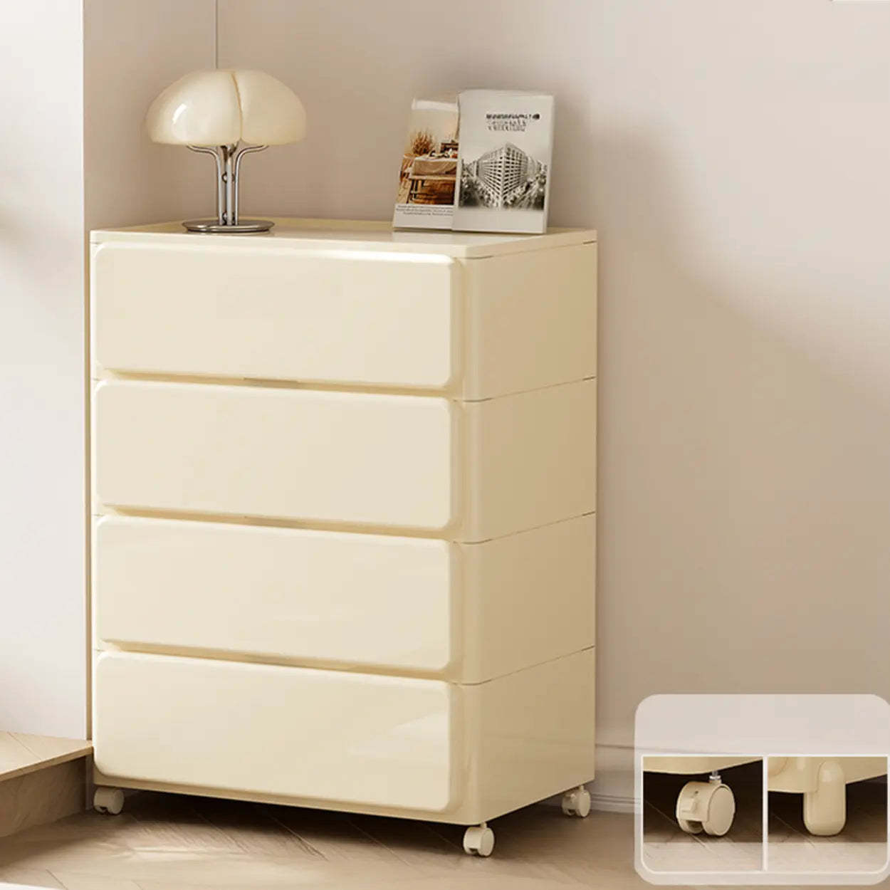 White acrylic decor chest dressers - modern — 27" L x 18" W x 36" H