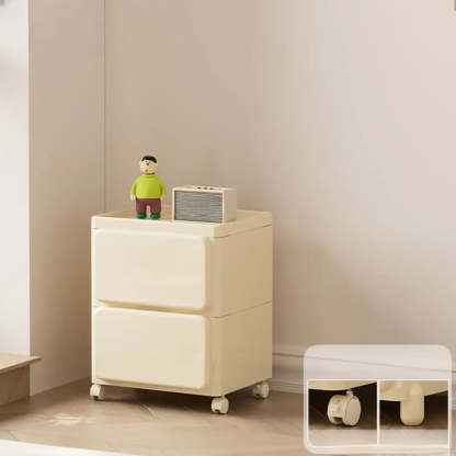 Off-White Acrylic Minimalist Storage Chest