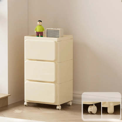 Off-White Acrylic Minimalist Storage Chest