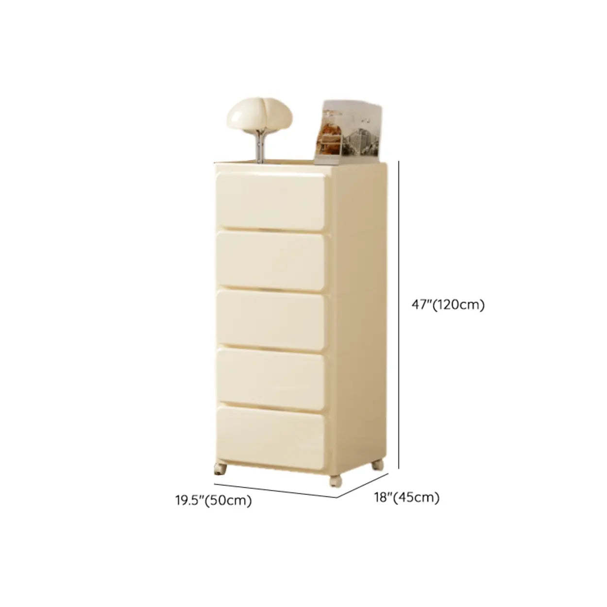 Off-White Acrylic Minimalist Storage Chest