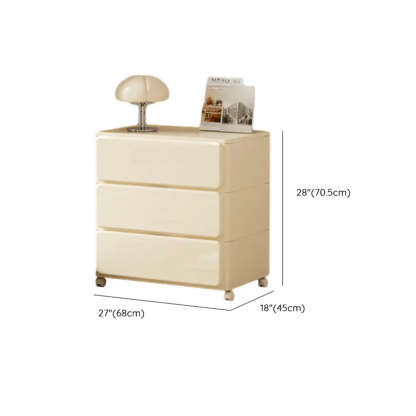 Off-White Acrylic Minimalist Storage Chest