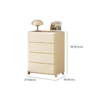 Off-White Acrylic Minimalist Storage Chest
