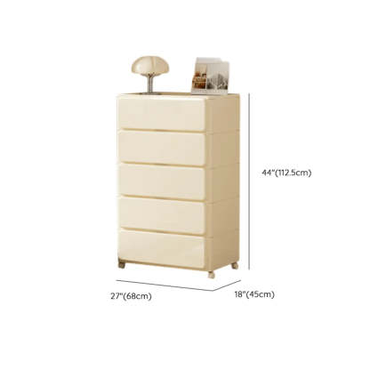 Off-White Acrylic Minimalist Storage Chest