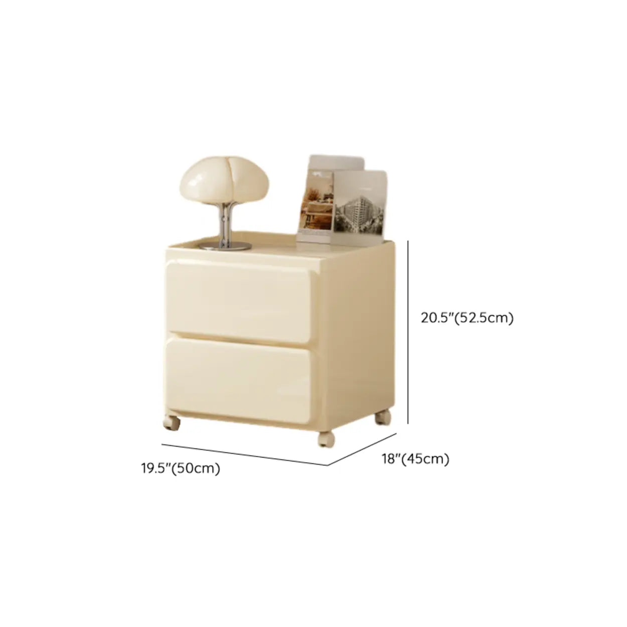Off-White Acrylic Minimalist Storage Chest