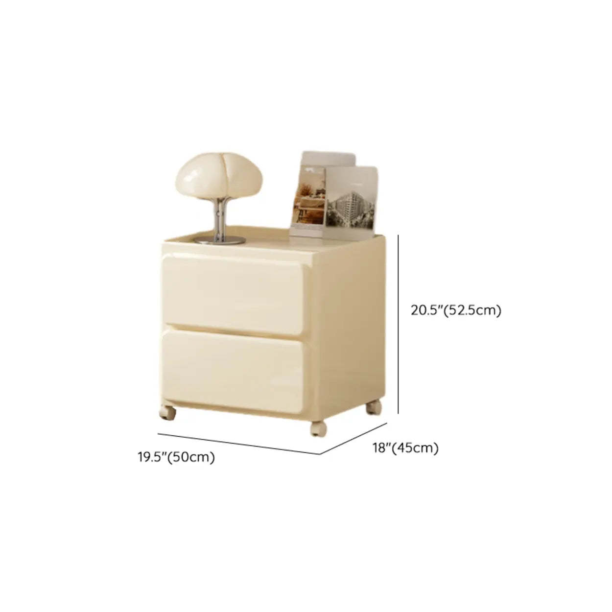 Off-White Acrylic Minimalist Storage Chest