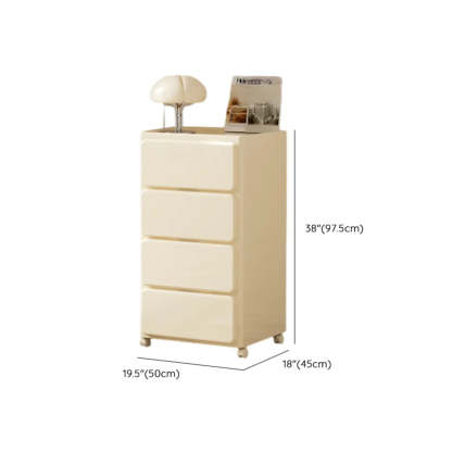 Off-White Acrylic Minimalist Storage Chest