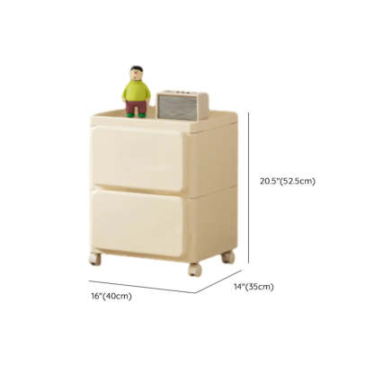 Off-White Acrylic Minimalist Storage Chest