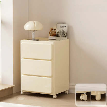 Off-White Acrylic Minimalist Storage Chest