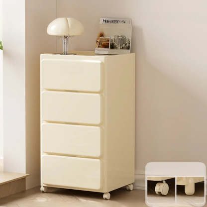 Off-White Acrylic Minimalist Storage Chest
