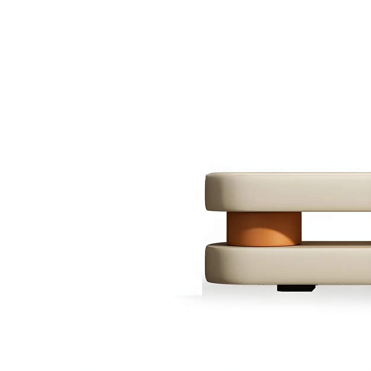 Off-White Faux Leather Bedroom Bench — Royal Blue