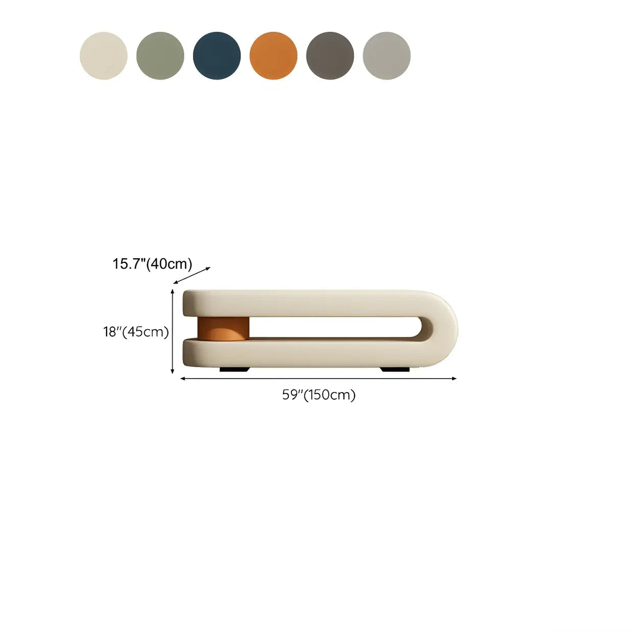 Off-White Faux Leather Bedroom Bench