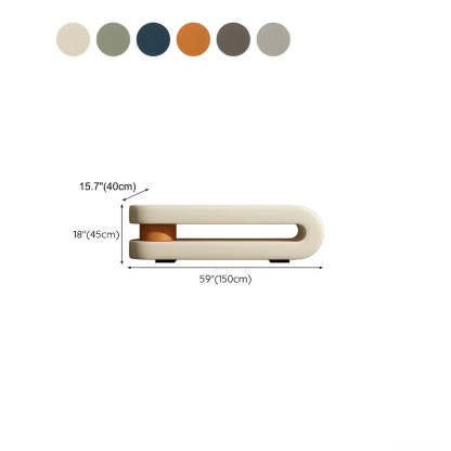Off-White Faux Leather Bedroom Bench
