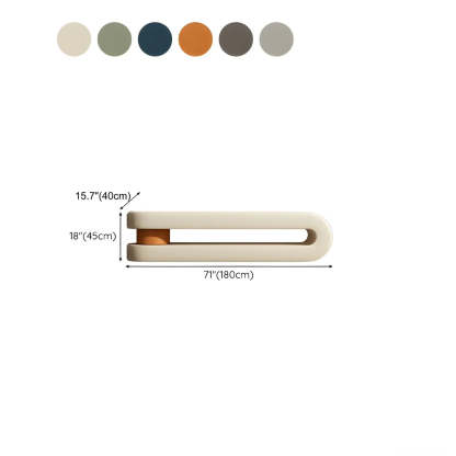 Off-White Faux Leather Bedroom Bench